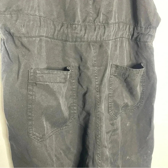 Fat Face Black Ellis Tencel Dungaree Jumpsuit Overalls Size 10 - Picture 4 of 8